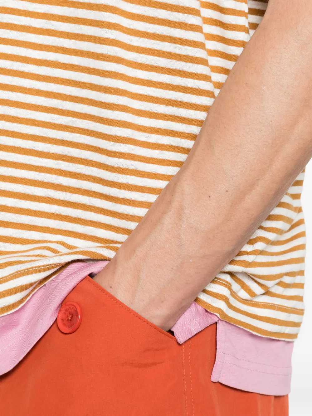 Marni Men Striped T-Shirt With Floral Print MARNI