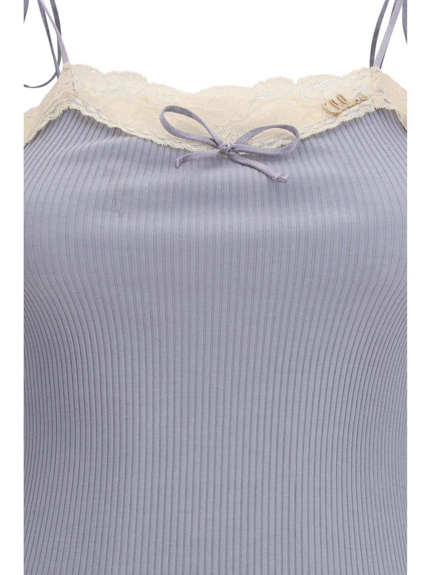 Chloé Women Jersey And Lace Thin Strap Top CHLOE