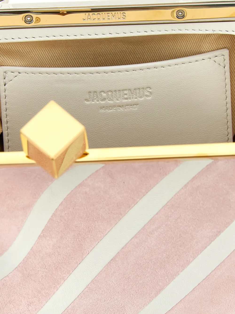 Jacquemus Women Berlingot Striped Patchwork Clutch JACQUEMUS