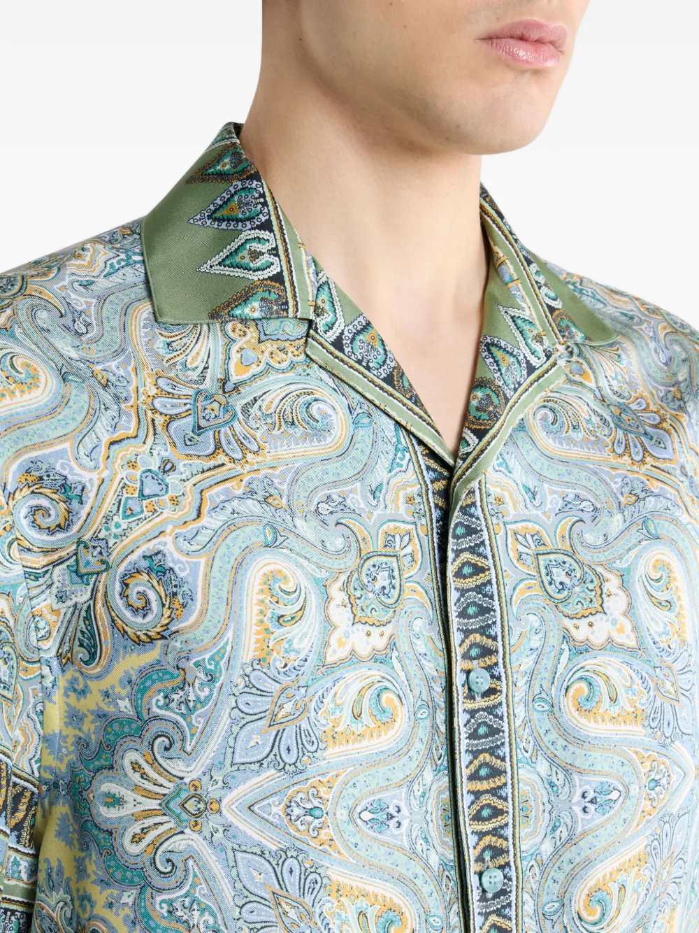 Etro Men Silk Shirt With Paisley Print ETRO