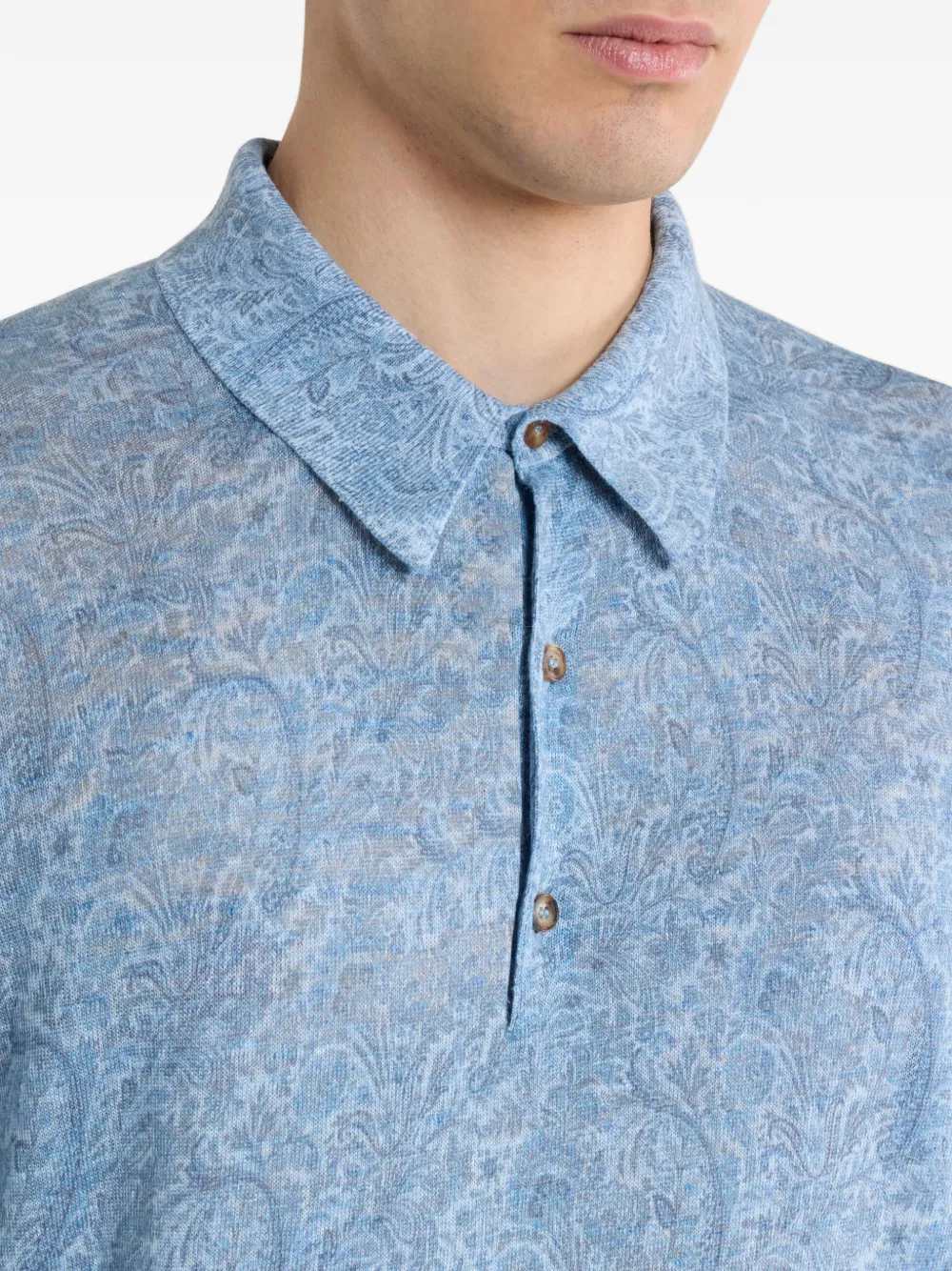 Etro Men Polo Shirt With Floral Pattern ETRO