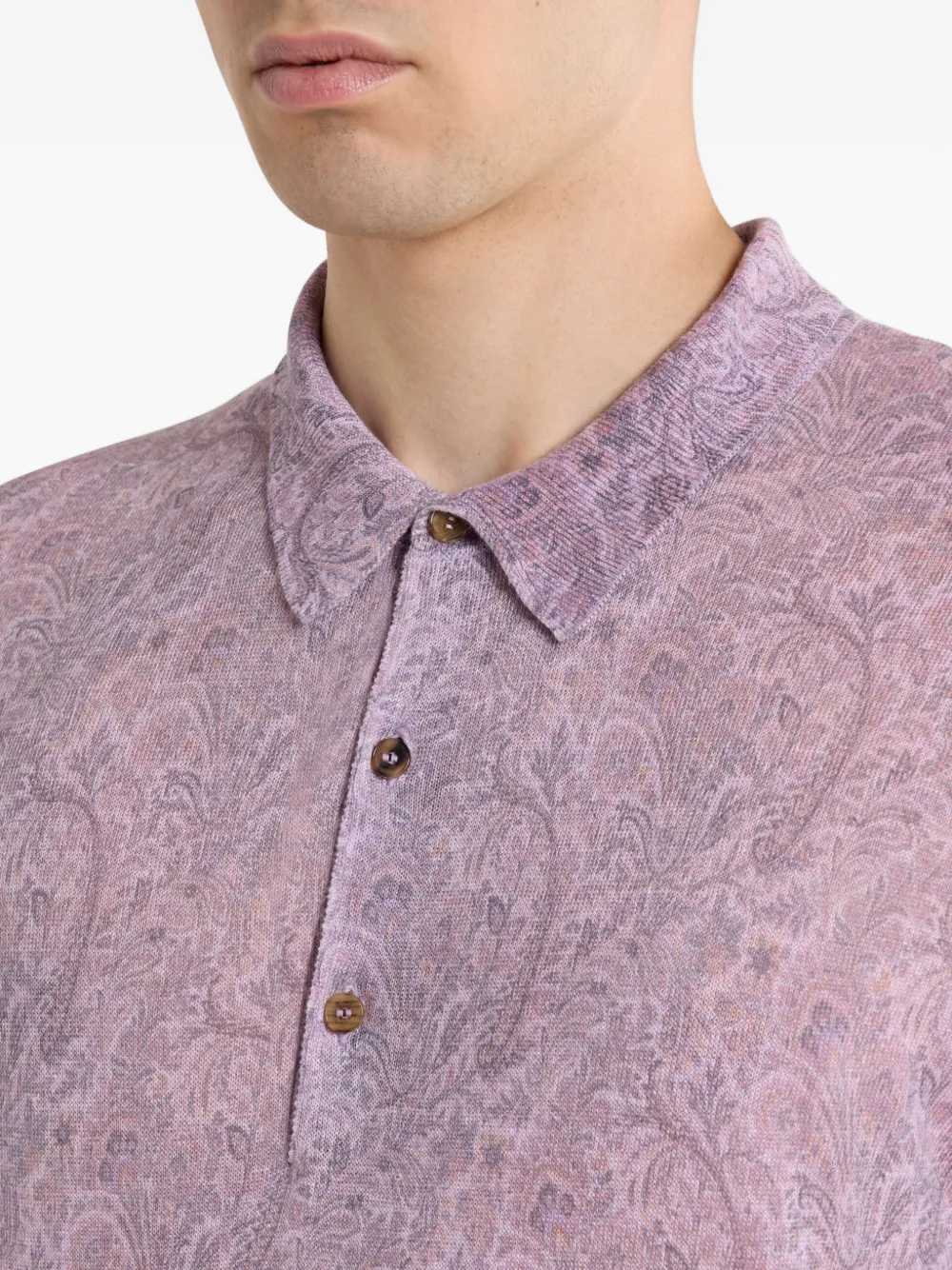 Etro Men Polo Shirt With Floral Pattern ETRO