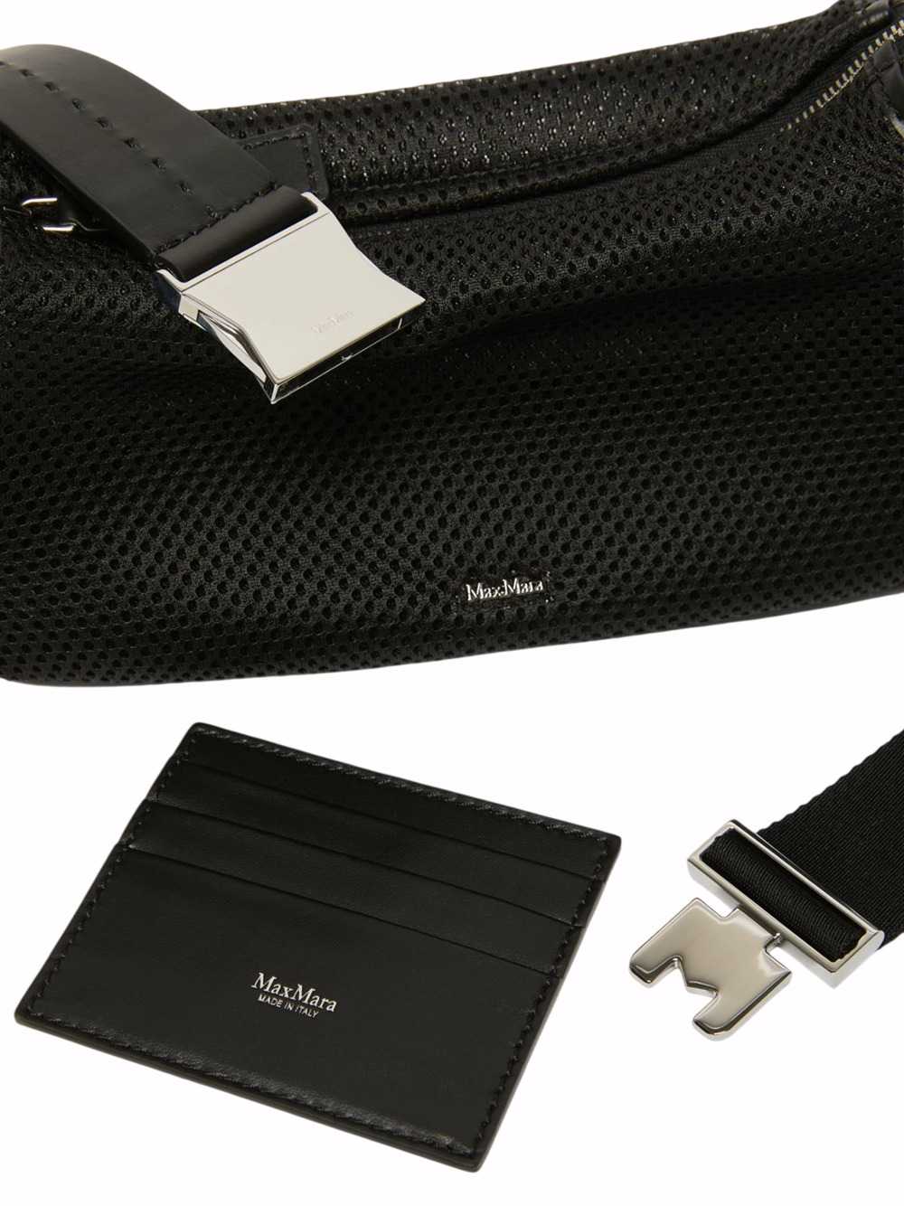 Max Mara Women Micro Handbag In Technical Mesh - Black MAX MARA