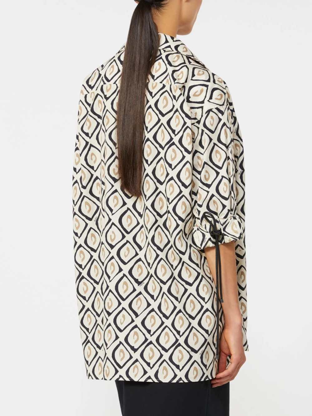 Max Mara Women Oversized Printed Poplin Shirt - Beige MAX MARA