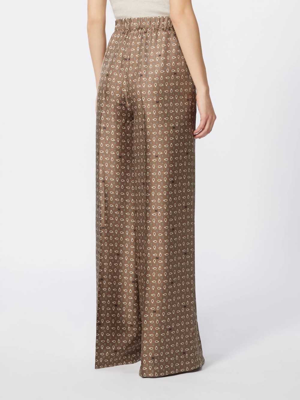 Max Mara Women Printed Silk Pants - Mud MAX MARA