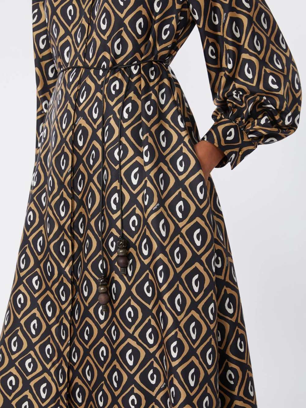 Max Mara Women Printed Silk Twill Shirt Dress - Black MAX MARA