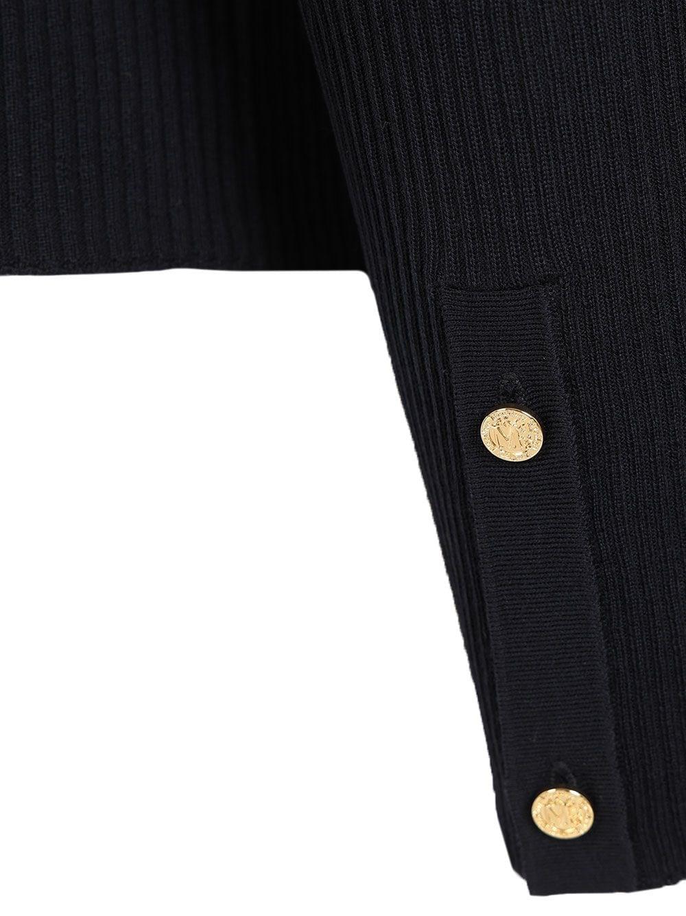'S Max Mara Women Disegno Wool Rib Crewneck Long Sleeve S MAX MARA