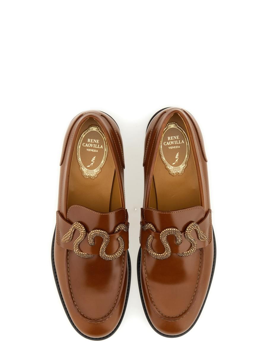 Rene Caovilla Women Leather Loafer RENE CAOVILLA