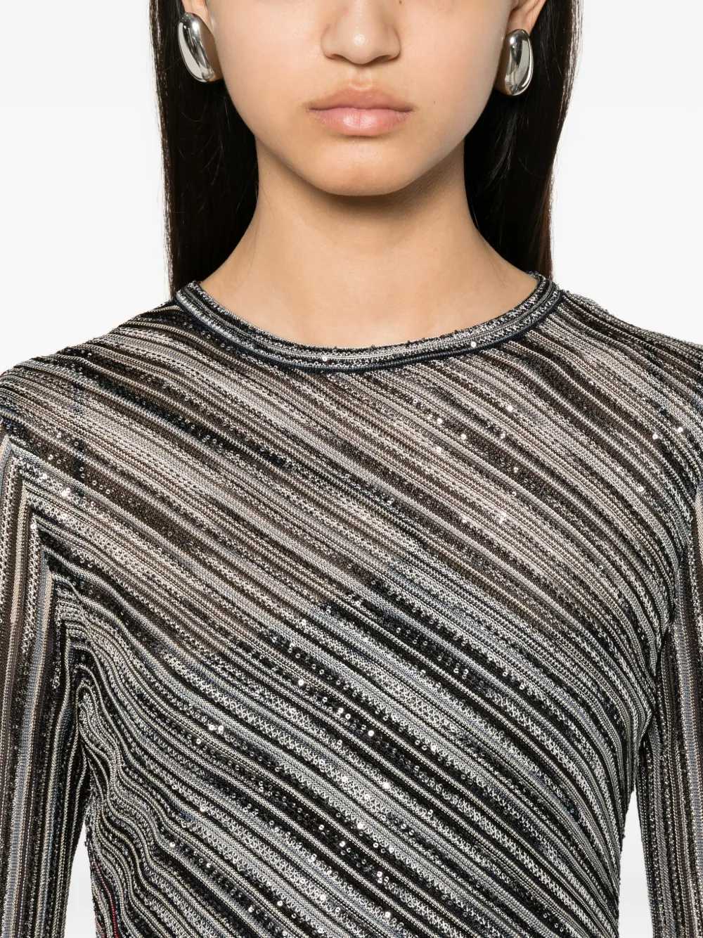Missoni Women Long Striped Dress Embellished With Sequins MISSONI