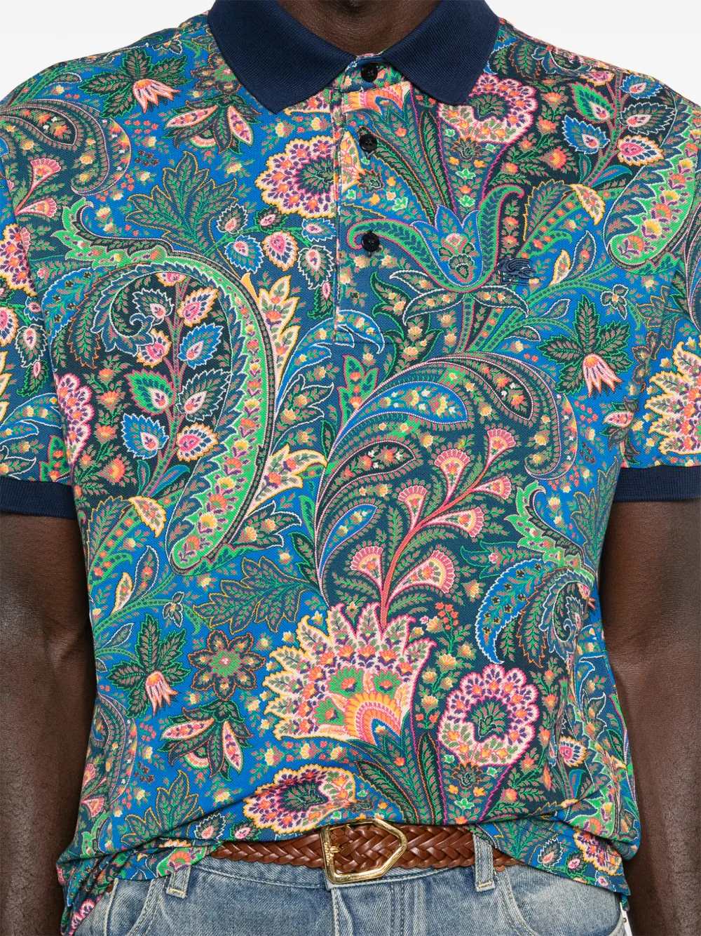 Etro Men Paisley Print Polo ETRO