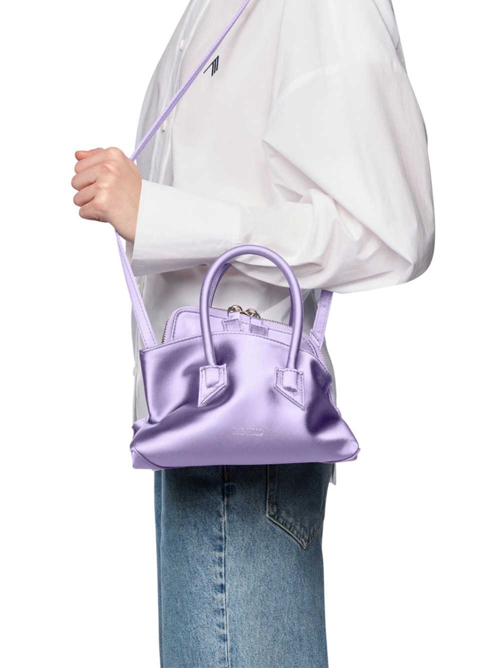 The Attico Women Lilac "La Passeggiata Mini" Top Handle THE ATTICO