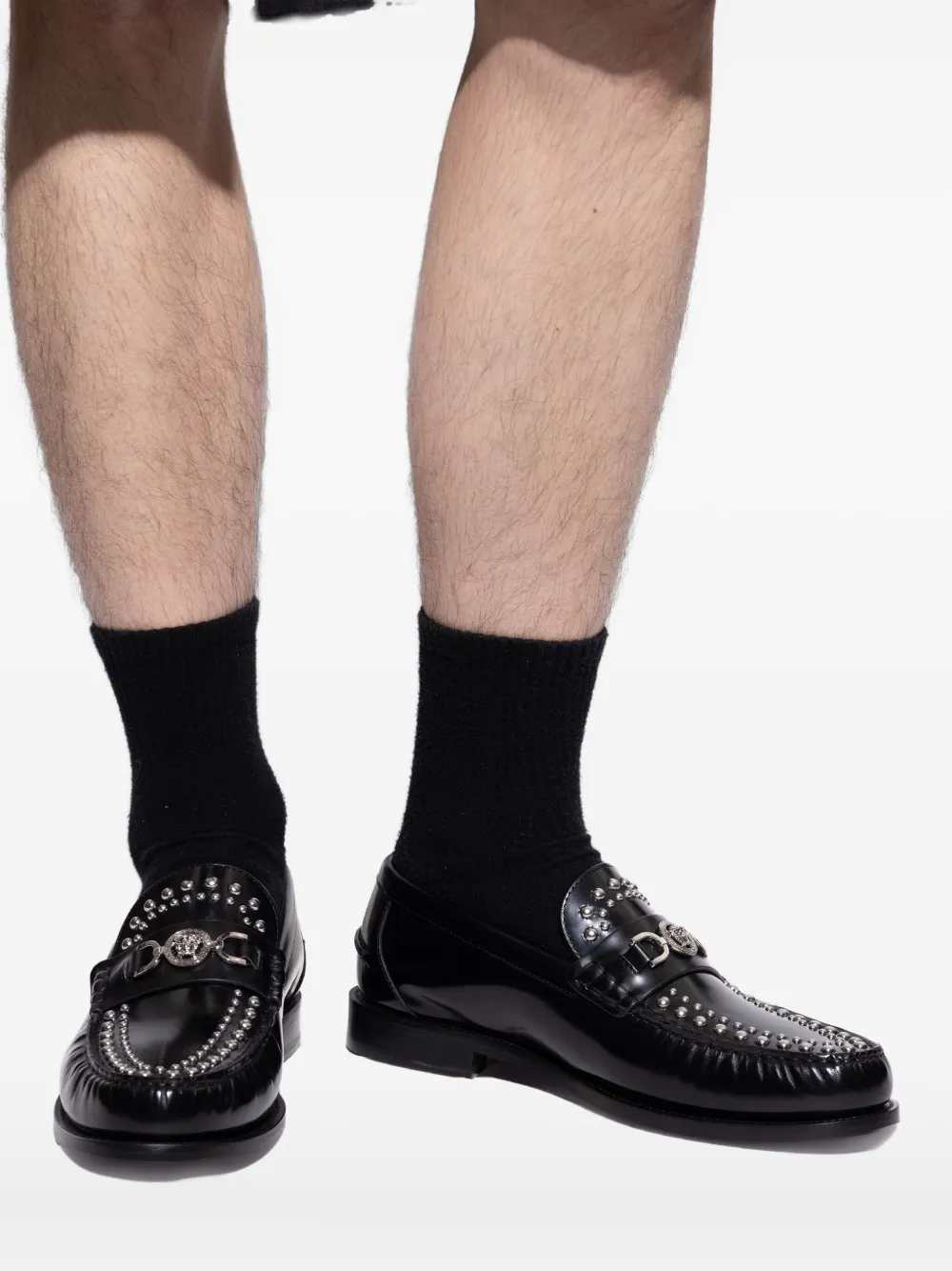 Versace Men Medusa `95 Studded Loafers VERSACE