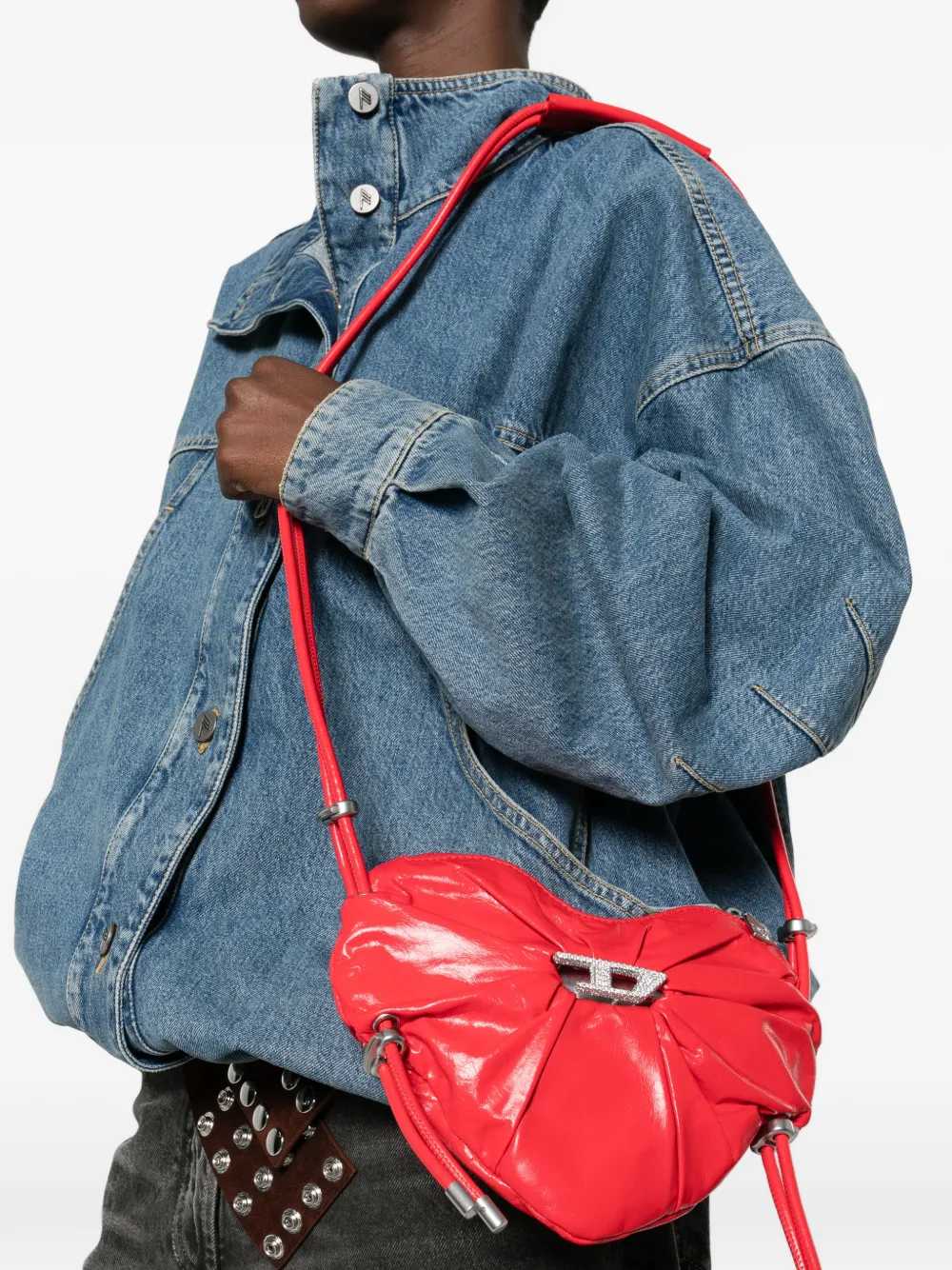 Diesel Women Scrunch-D Heart Crossbody Bag DIESEL
