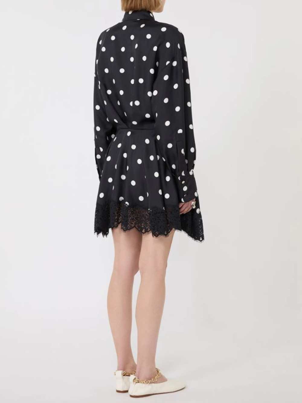Sportmax Women Short Dress With Lace - Black SPORTMAX