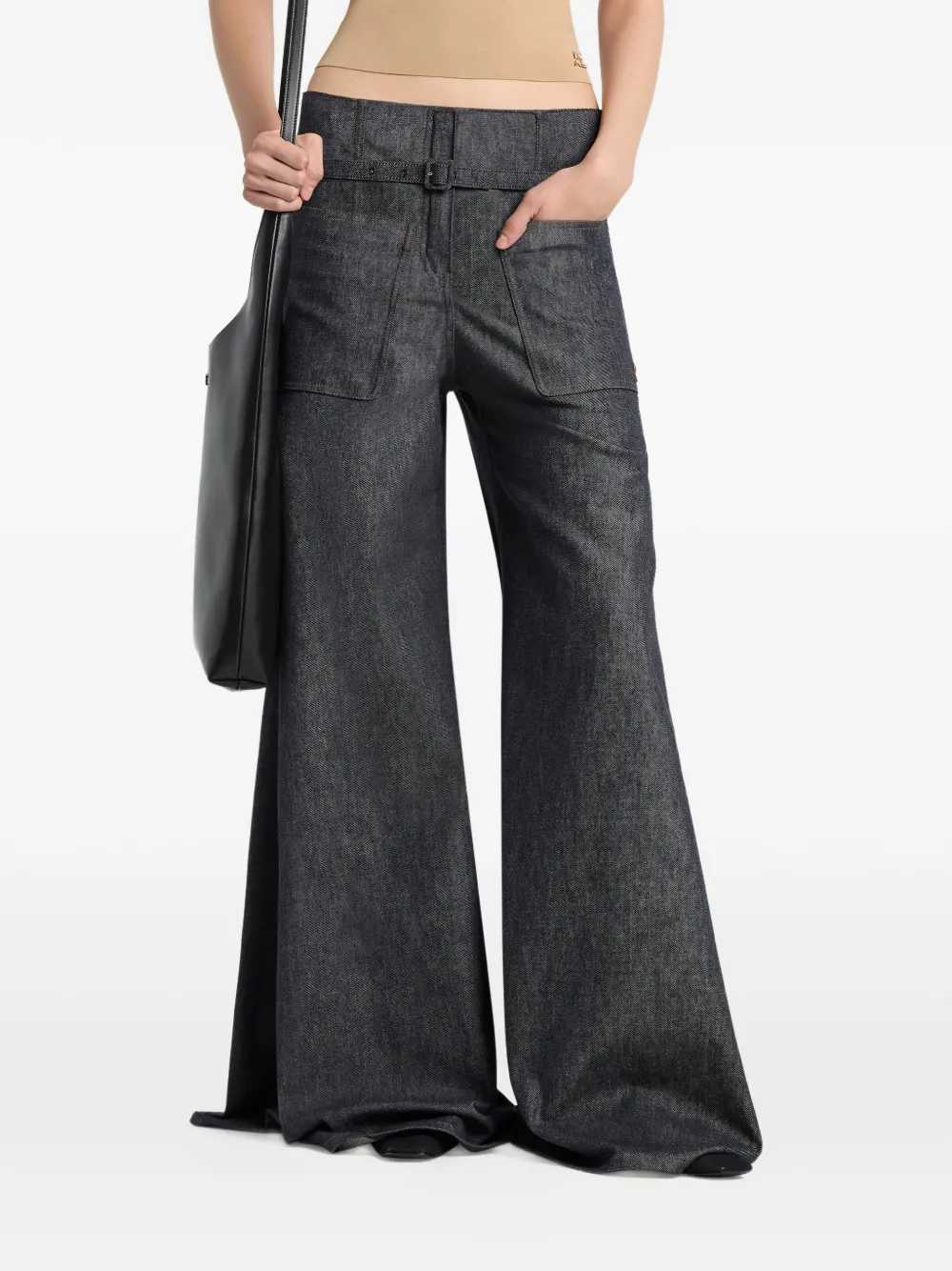 Courreges Women Palazzo Pants With Belt COURREGES