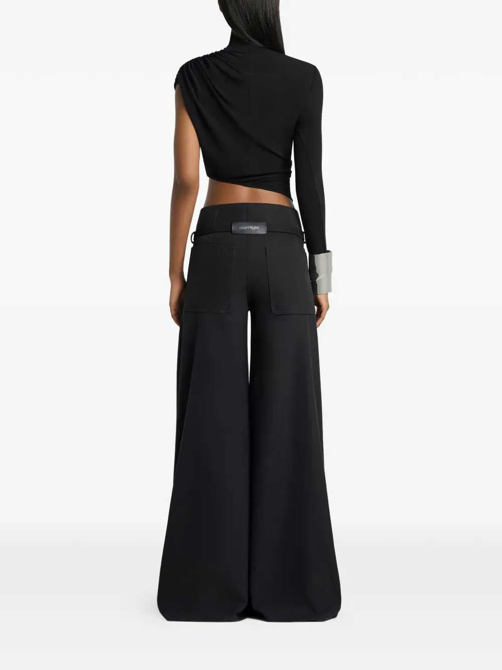 Courreges Women Asymmetrical Crop Top COURREGES