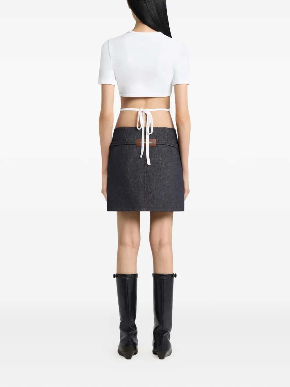 Courreges Women Cropped T-Shirt With Cut-Out COURREGES