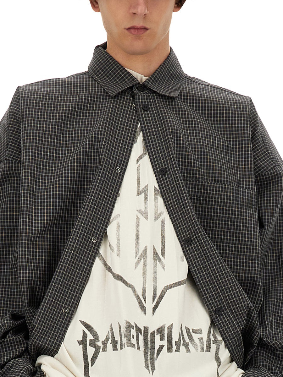 Balenciaga Men Large Fit Outerwear Shirt BALENCIAGA
