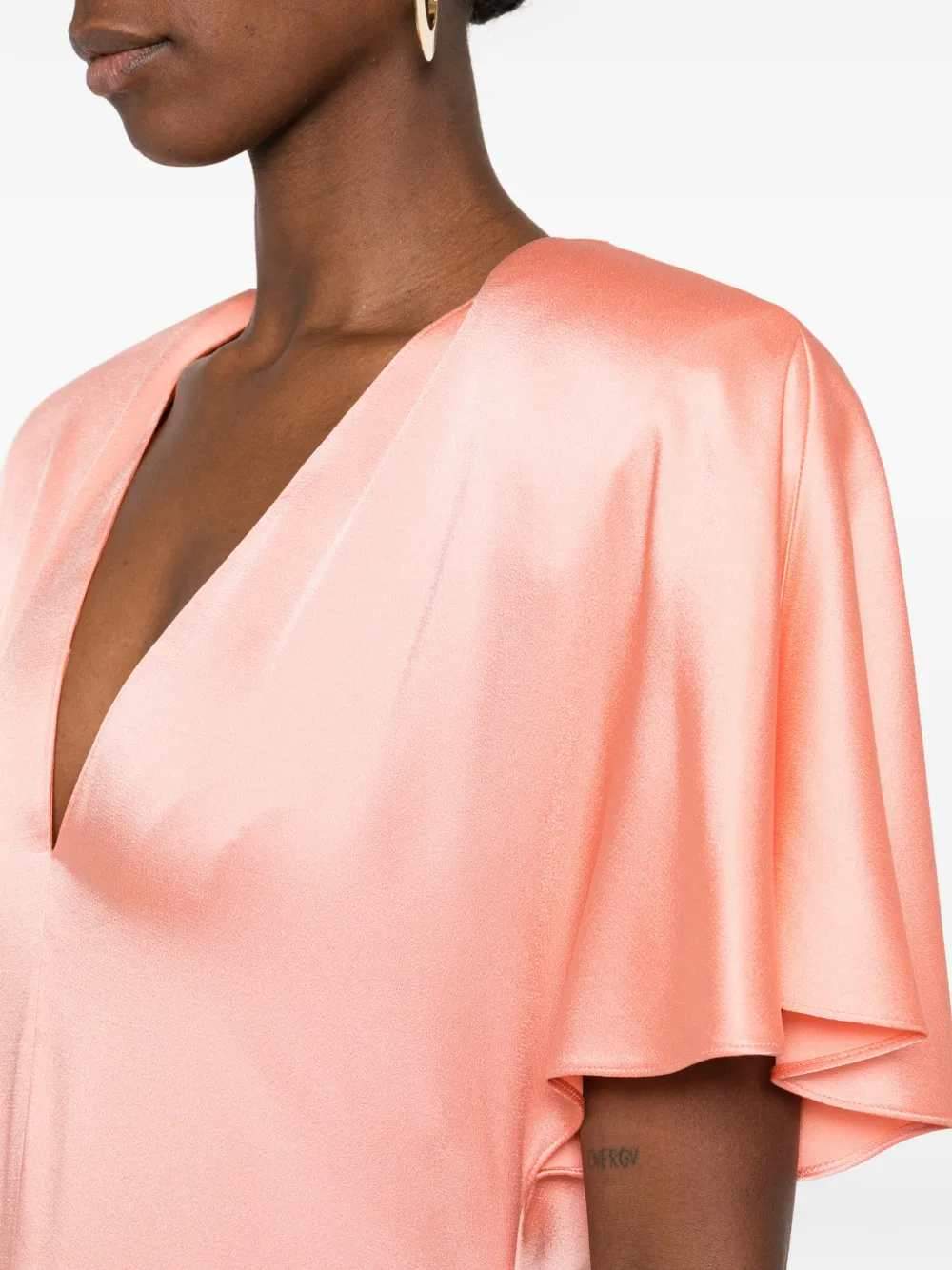 Stella Mccartney Women Asymmetrical V-Neck Midi Dress STELLA MCCARTNEY