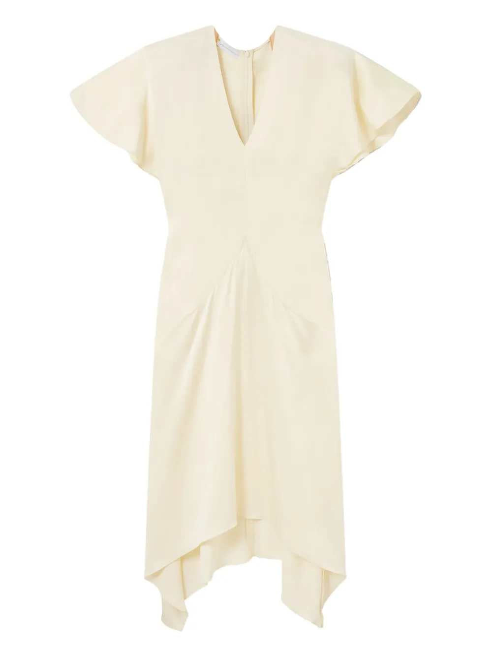 Stella Mccartney Women Satin Midi Dress With V-Neck And Short Sleeves STELLA MCCARTNEY