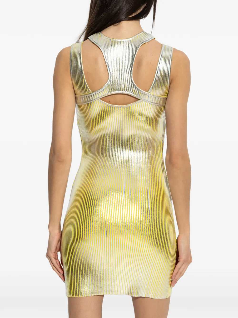 Casablanca Women Mini Dress With Cutouts And Metallic Print CASABLANCA
