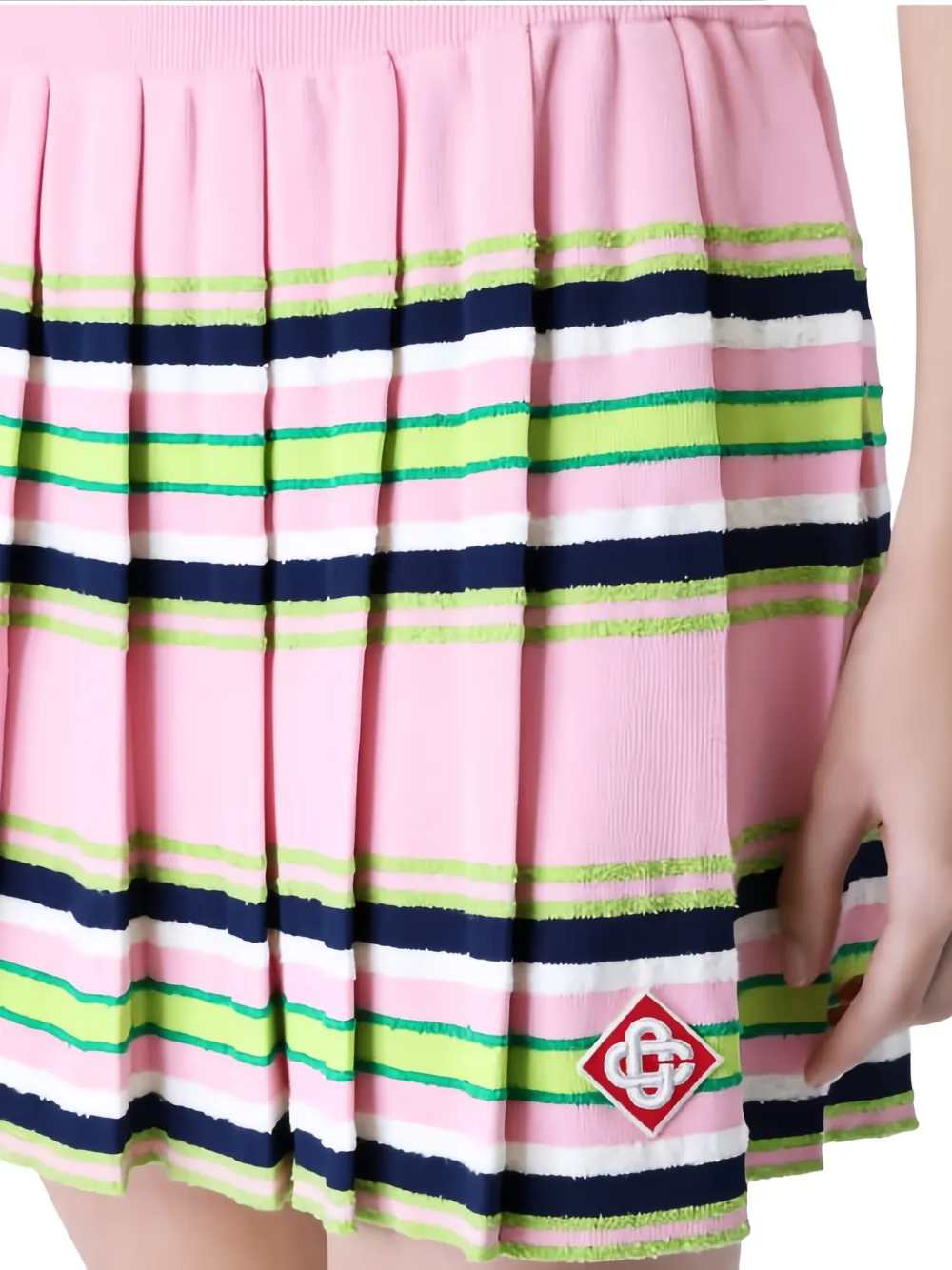 Casablanca Women Pleated Mini Skirt With Striped Pattern CASABLANCA