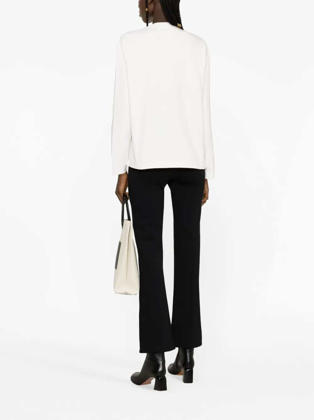 Jil Sander Women Cotton Sweatshirt With Logo Print JIL SANDER