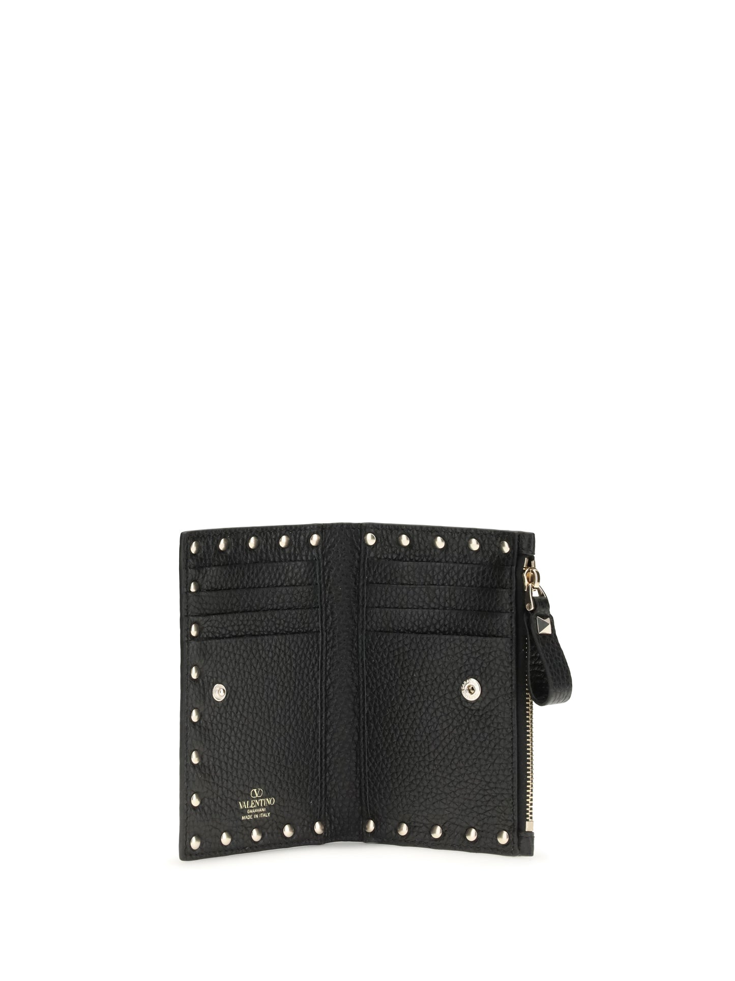 Valentino Garavani Women Rockstud Zip Card Holder VALENTINO GARAVANI