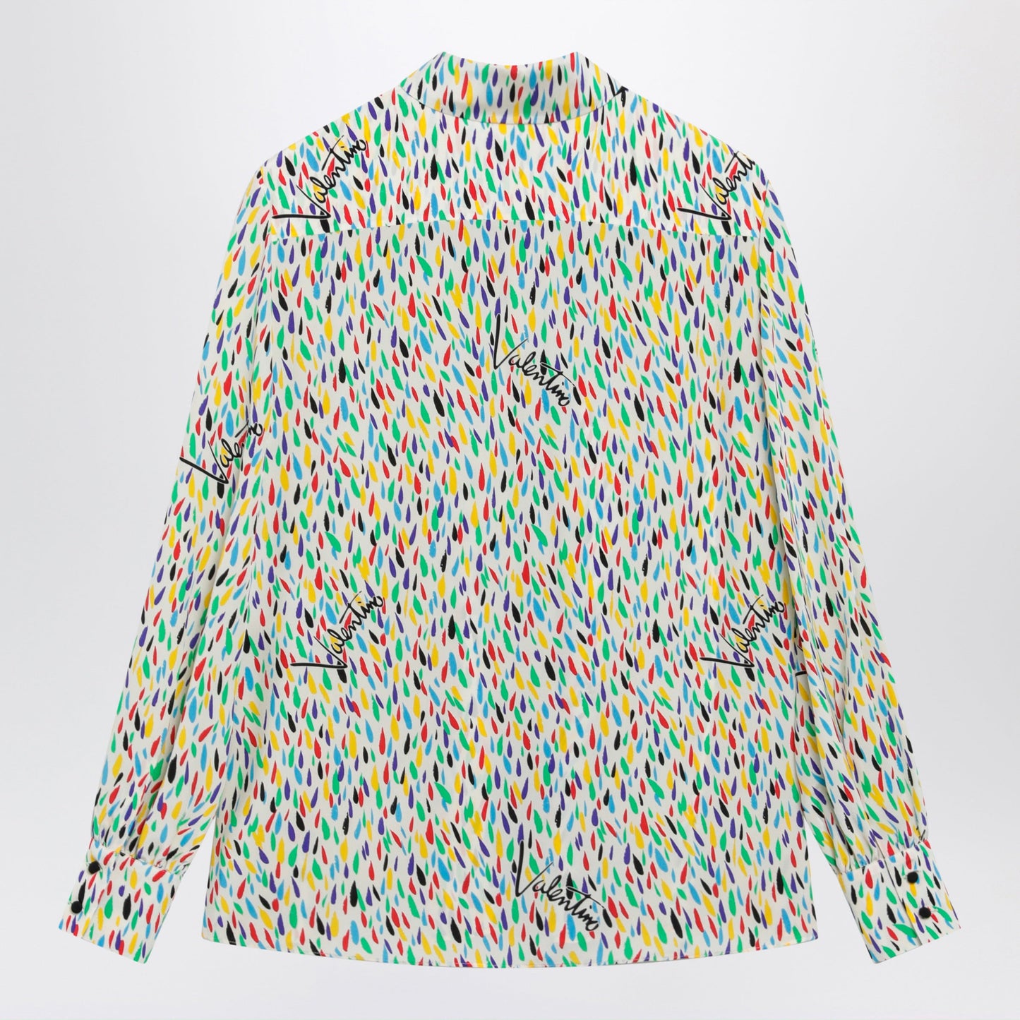 Valentino Multicolored Silk Blouse With Lavalliã¨Re Women VALENTINO
