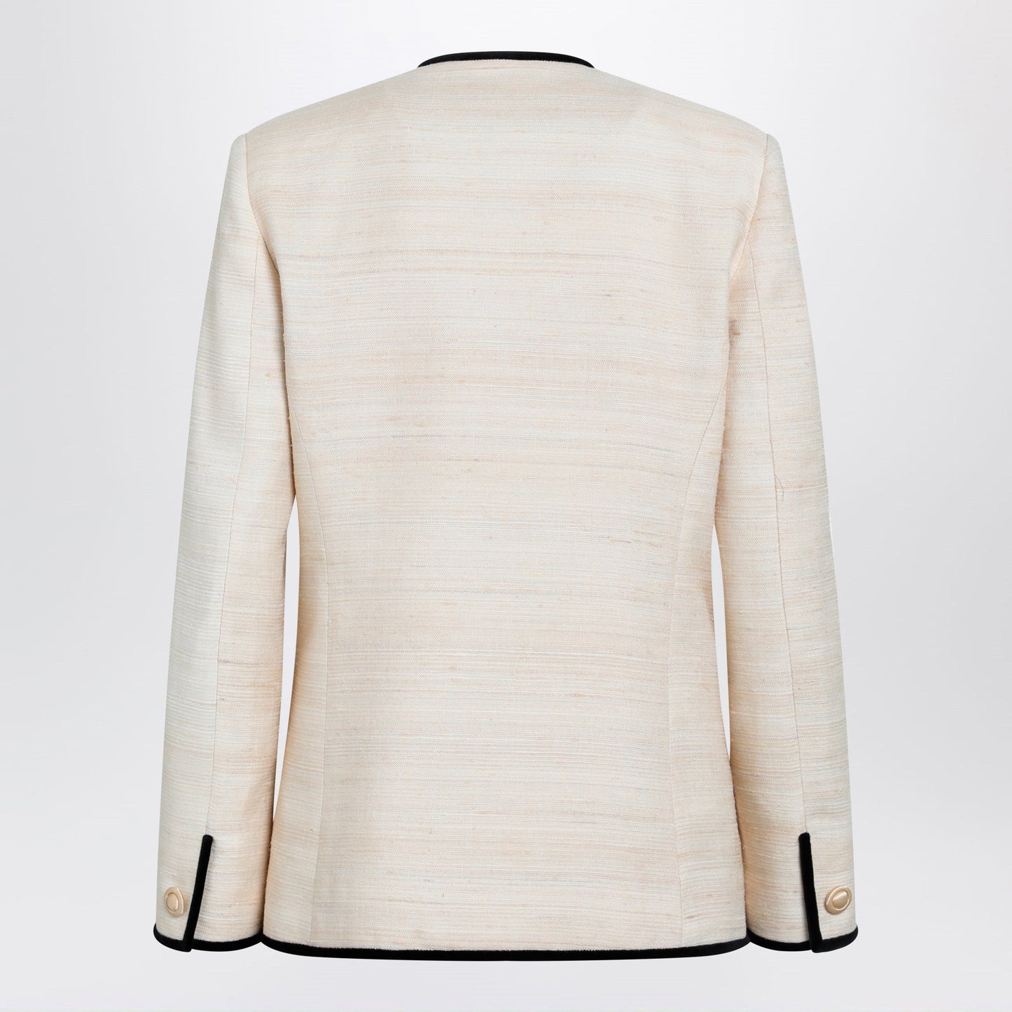 Valentino Milk-Honey Coloured Silk And Linen Jacket Women VALENTINO