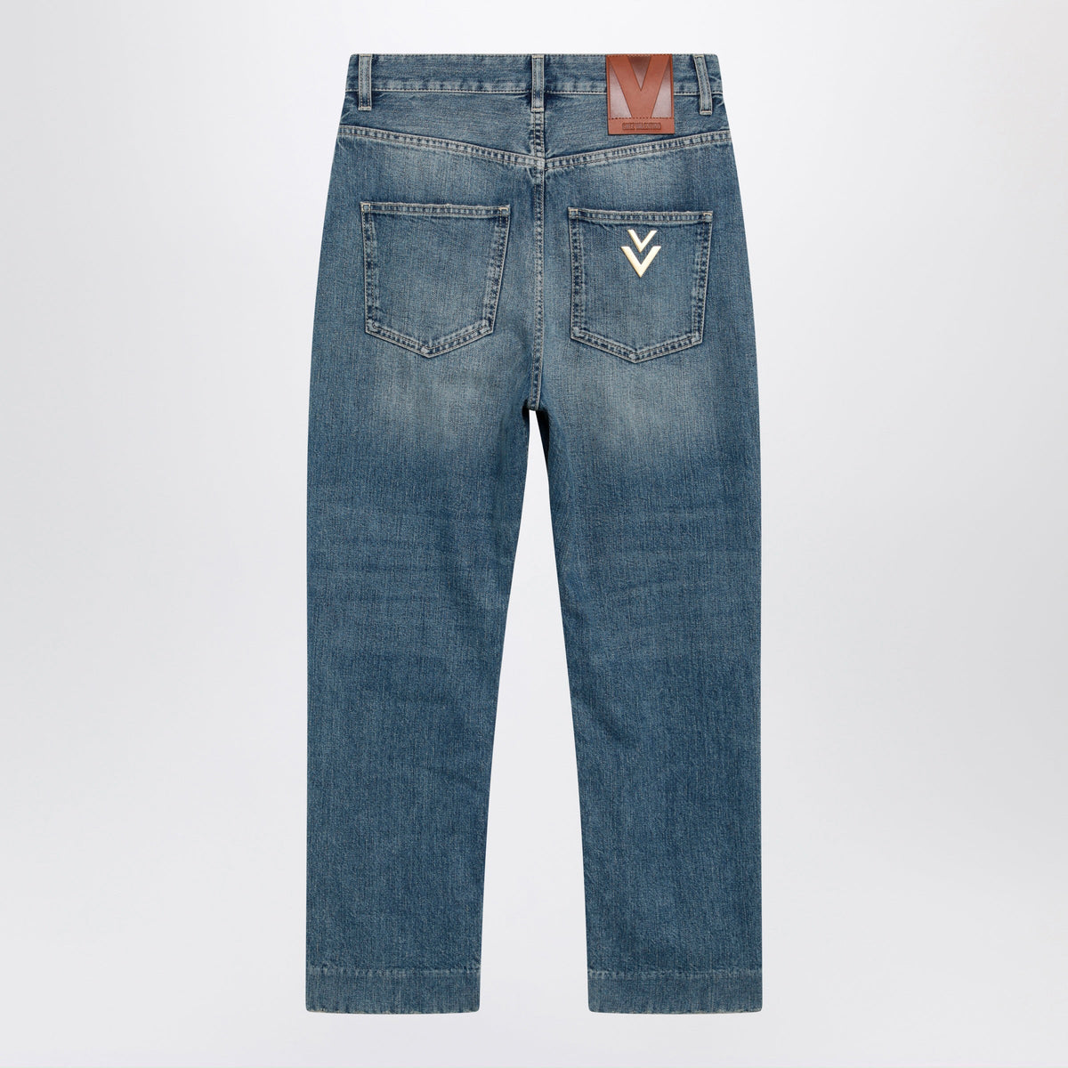 Valentino Medium Blue Jeans With Vpatch Detail On The Back Women VALENTINO