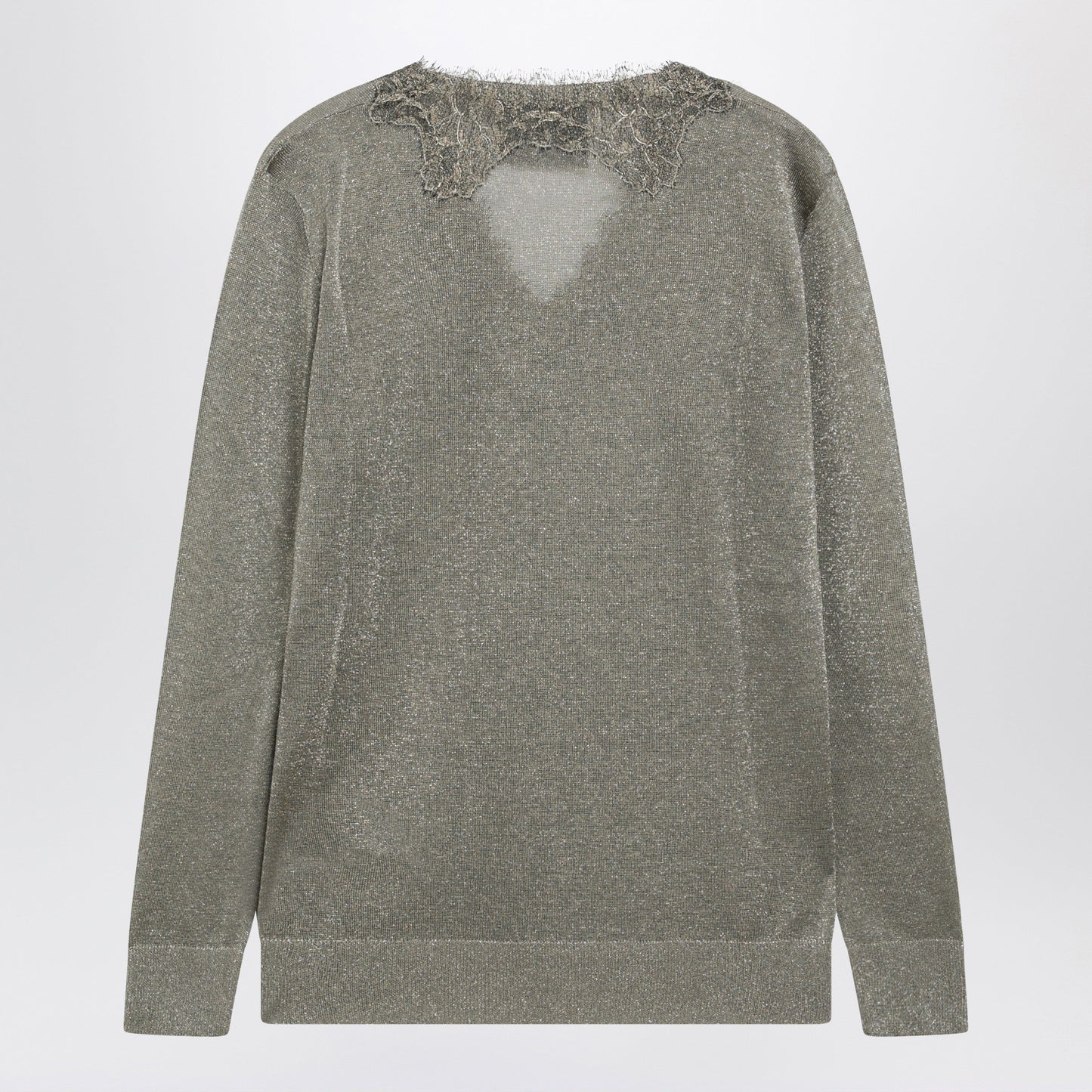 Valentino Viscose-Blend Lace V-Neck Sweater Women VALENTINO