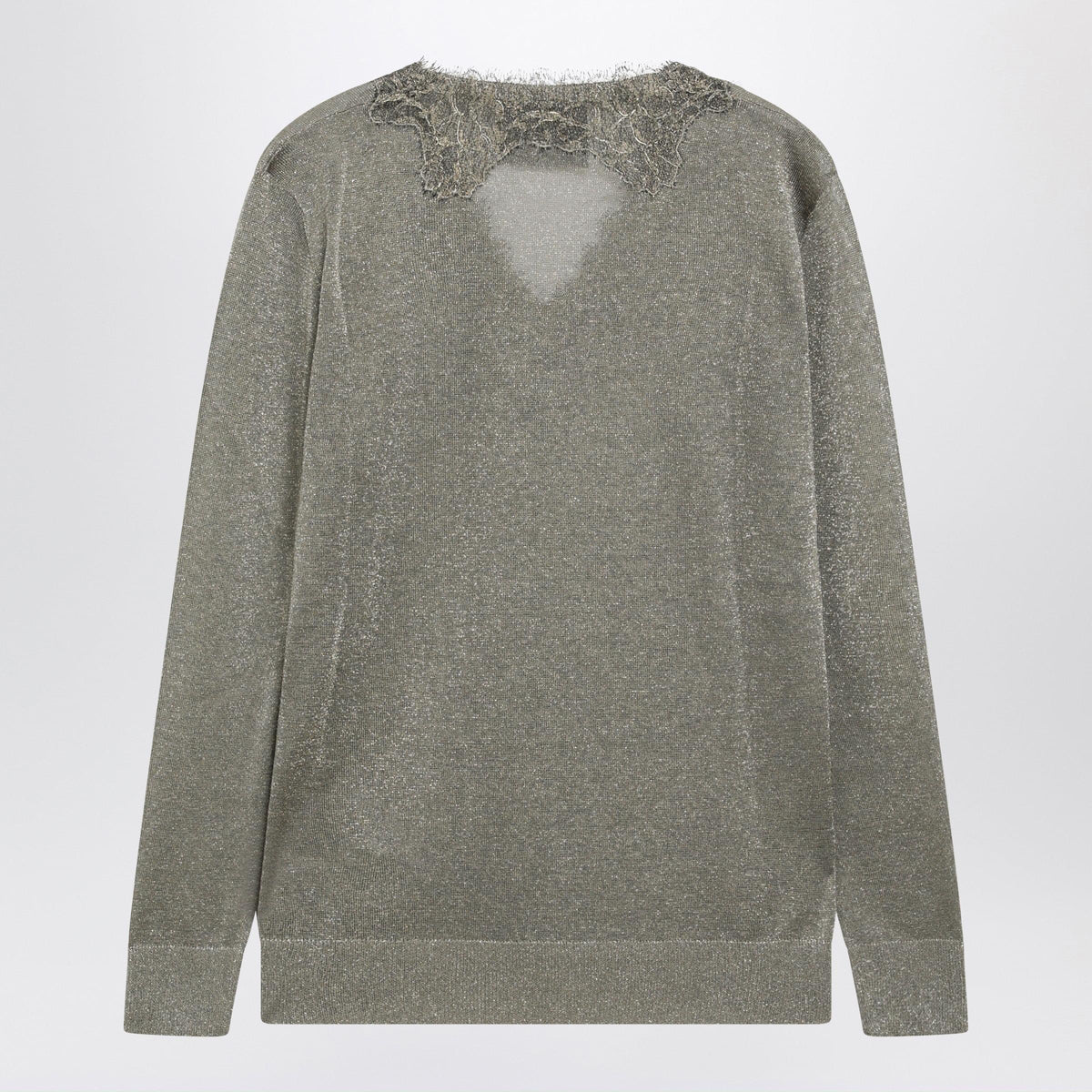 Valentino Viscose-Blend Lace V-Neck Sweater Women VALENTINO