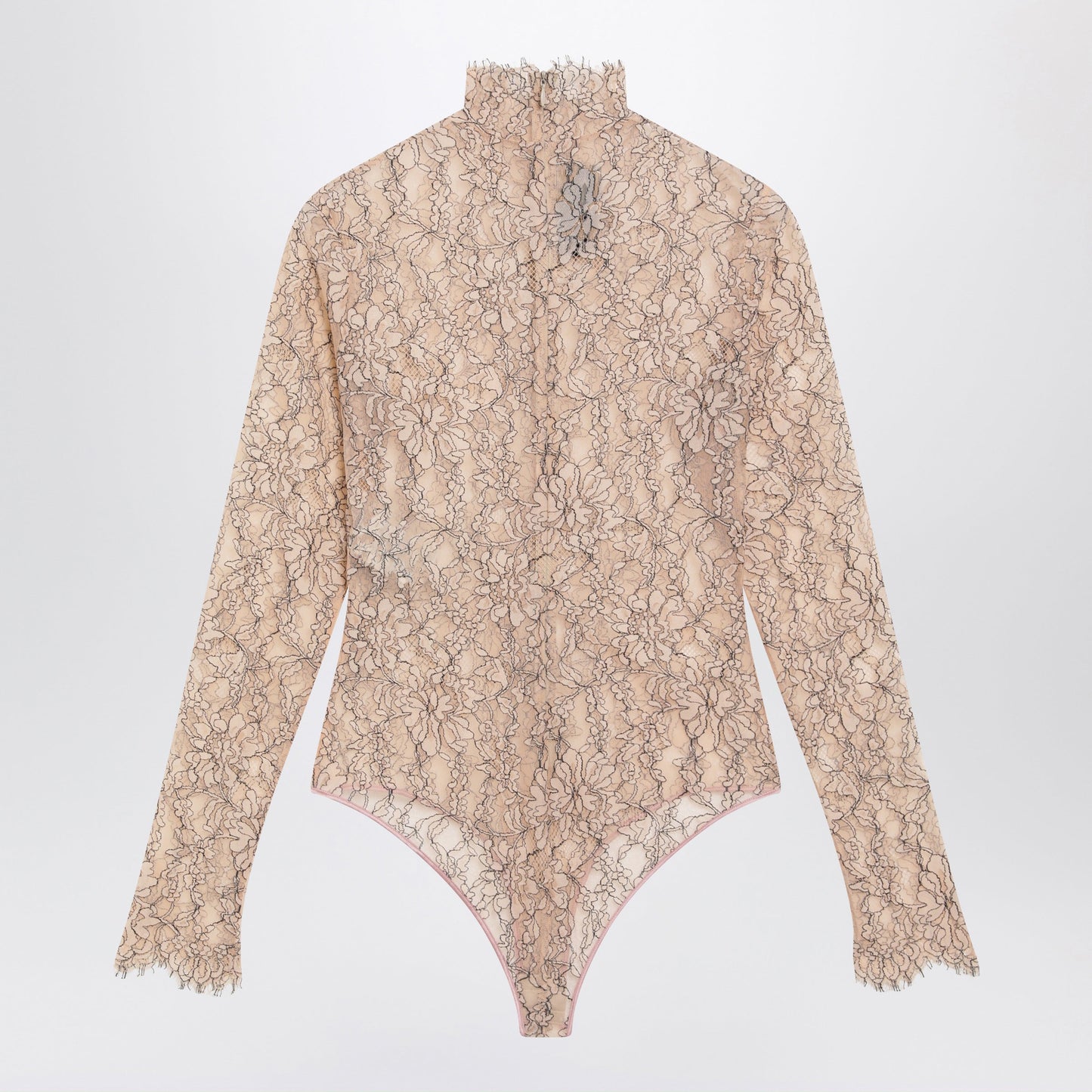 Valentino Nude Rebrode Lace Bodysuit Women VALENTINO