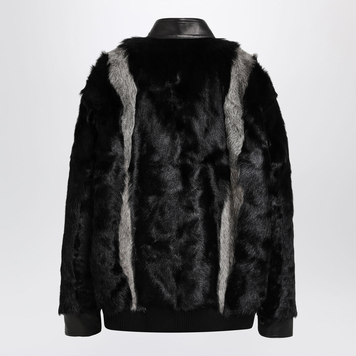 Valentino Black/Grey Shearling And Leather Jacket Women VALENTINO