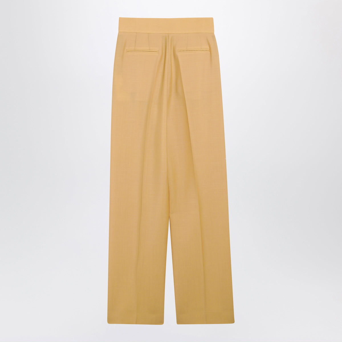 Valentino British Mohair Trousers In Ochre Women VALENTINO