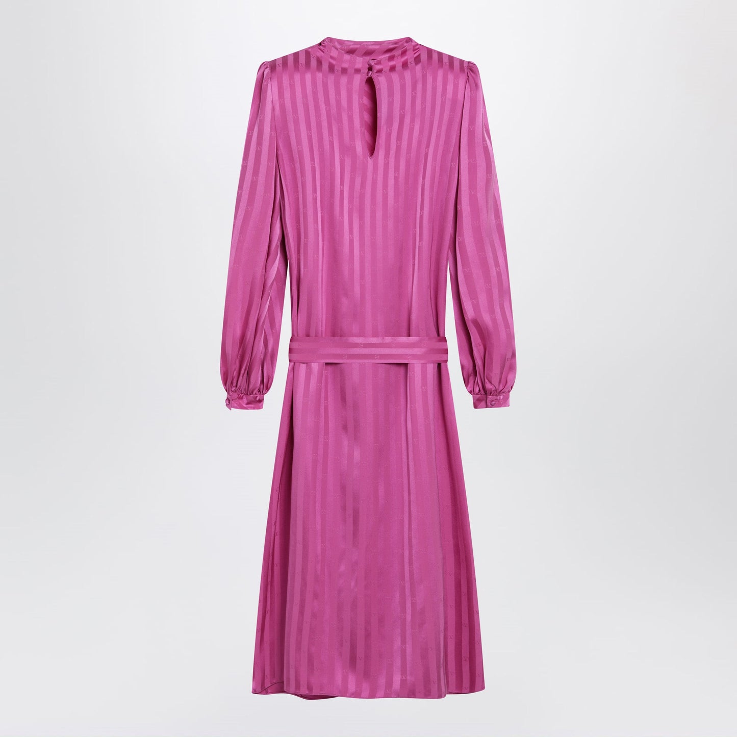 Valentino Fuchsia Silk Jacquard Midi Dress Women VALENTINO