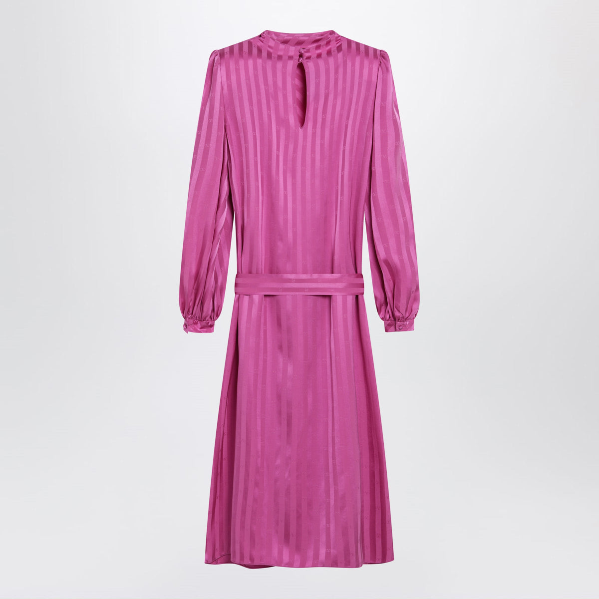 Valentino Fuchsia Silk Jacquard Midi Dress Women VALENTINO