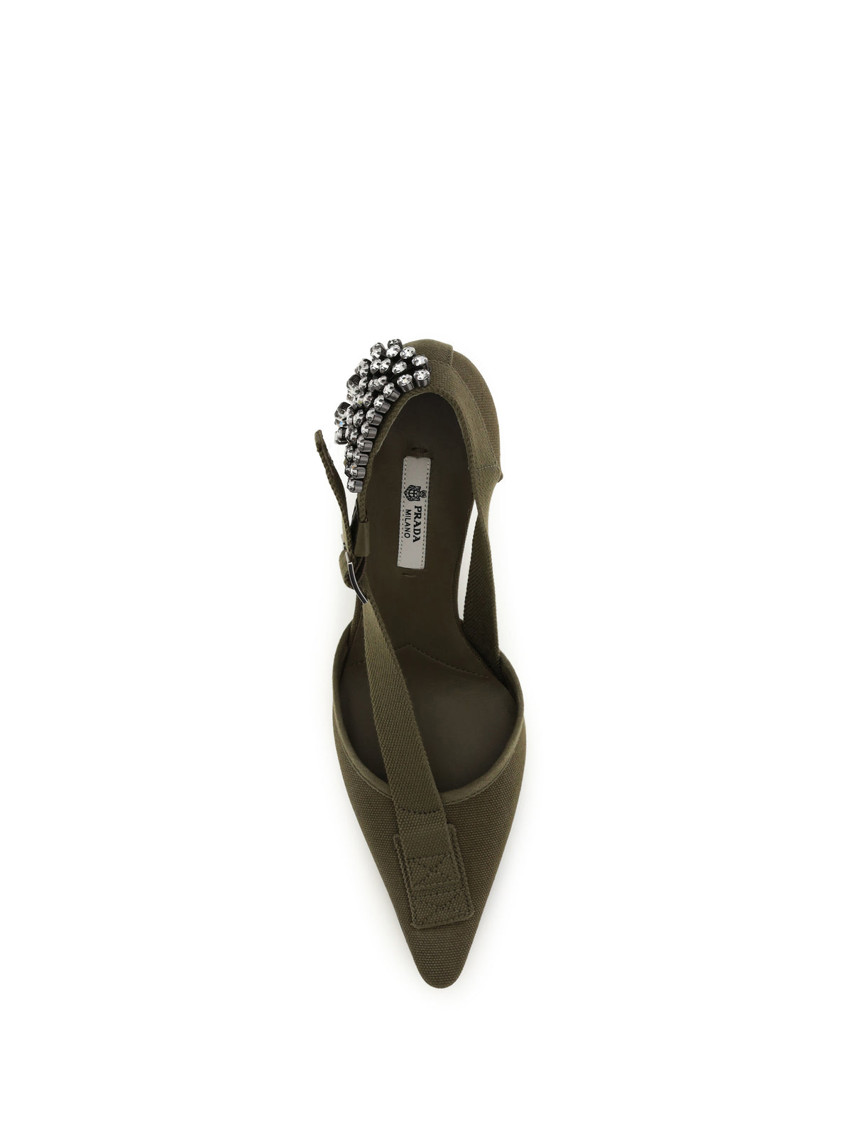 Prada Women Canvas Pumps With Crystals PRADA