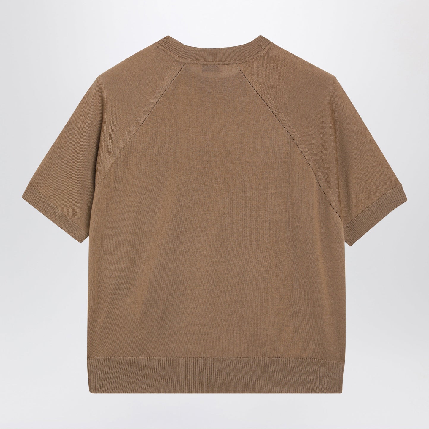 Moncler Beige Wool Sweater With Logo Patch Women MONCLER
