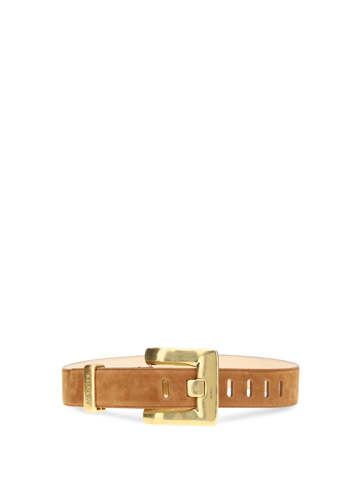 Balmain Women Anthem Belt In Suede Leather BALMAIN