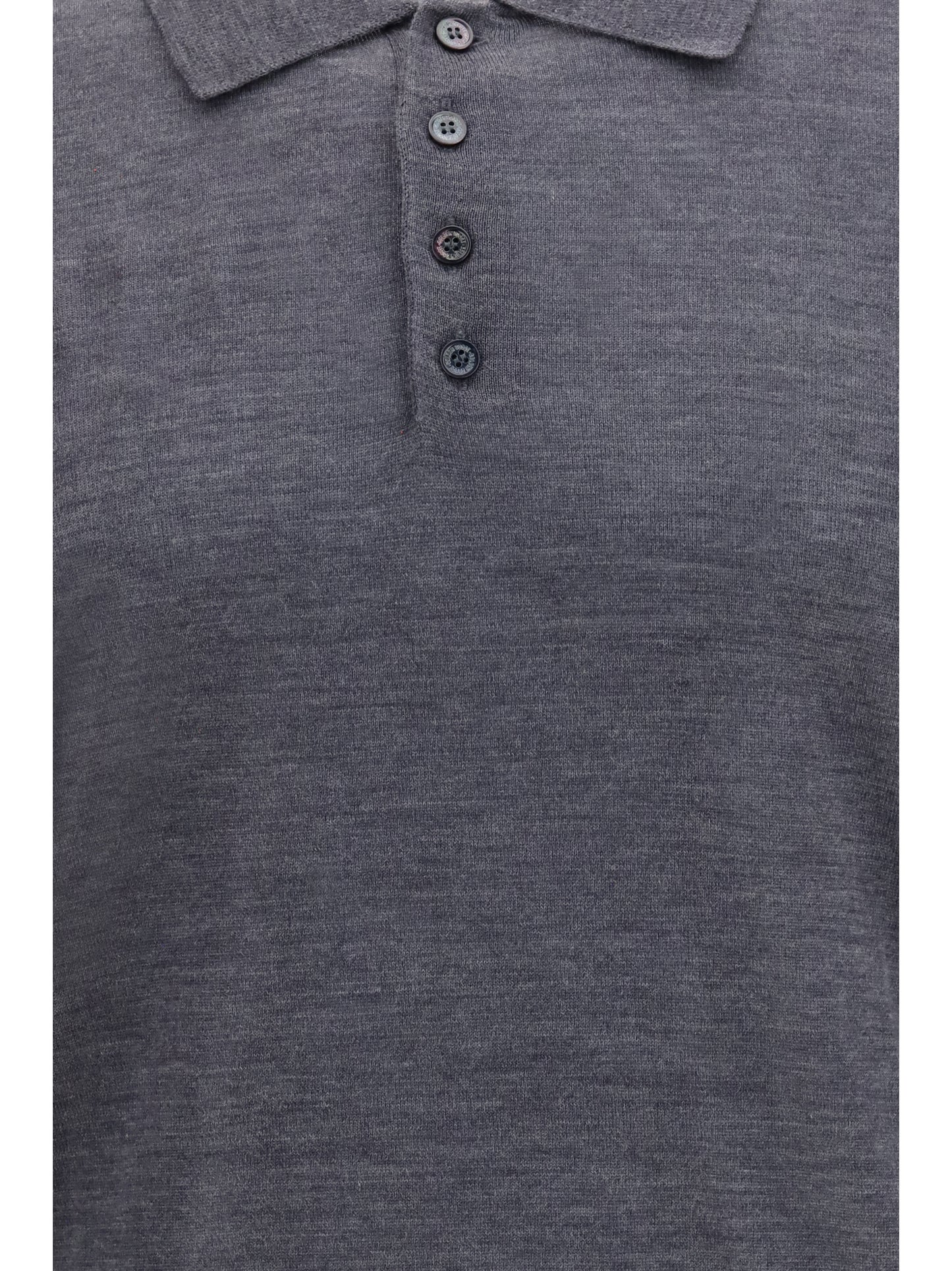 Golden Goose Men Virgin Wool Polo Shirt GOLDEN GOOSE