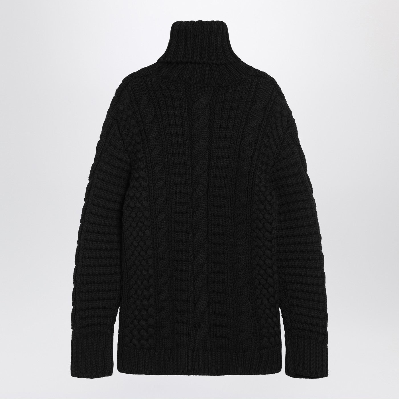 Moncler X Edward Enninful Black Wool Turtleneck Sweater Women Moncler X Edward Enninful