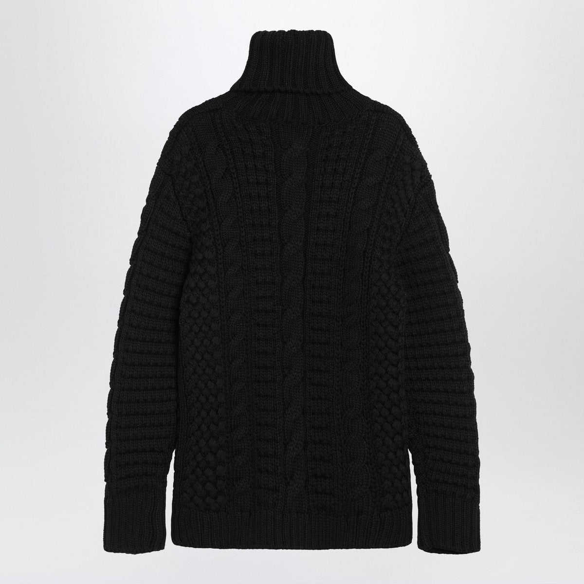 Moncler X Edward Enninful Black Wool Turtleneck Sweater Women Moncler X Edward Enninful