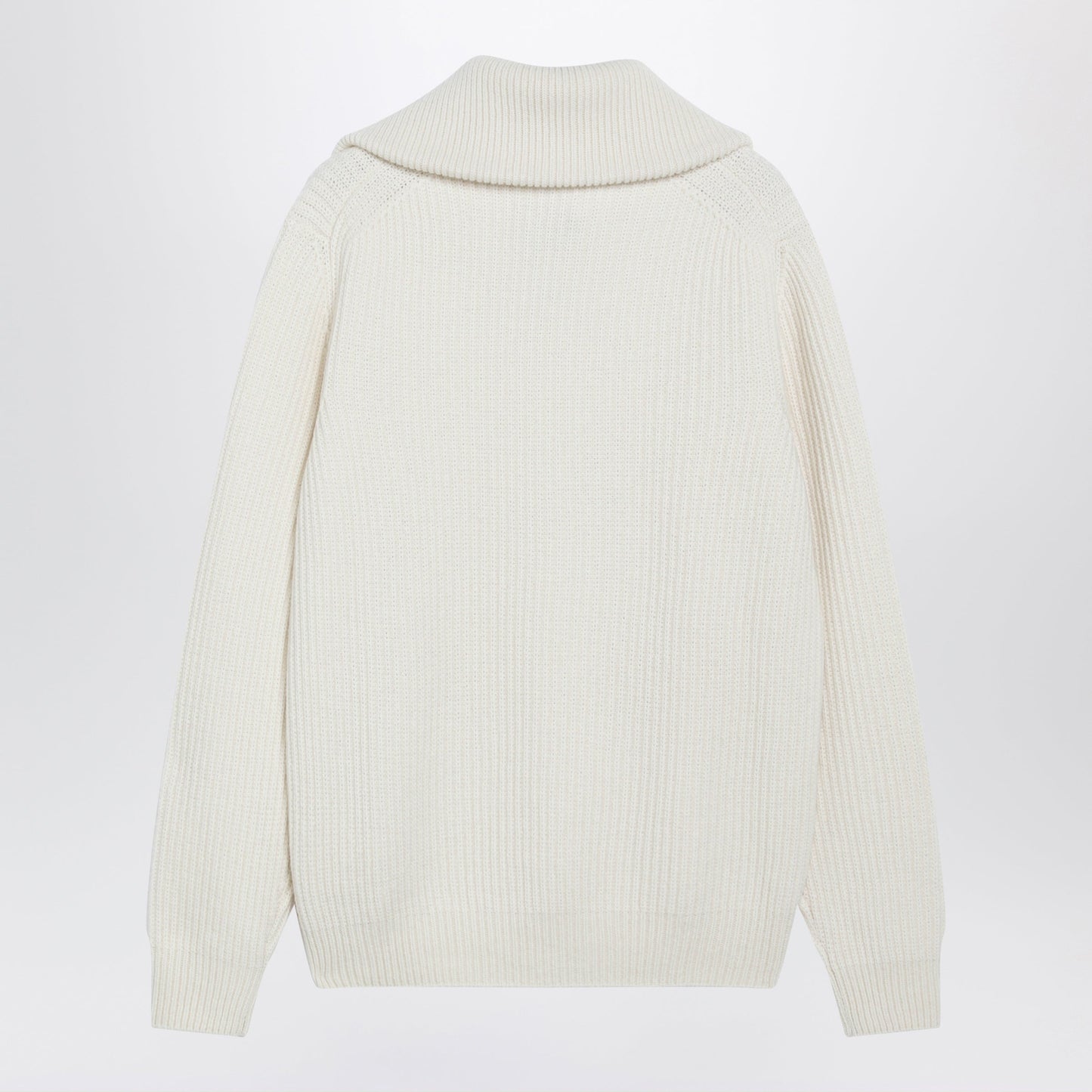 Moncler Cream Ribbed Wool Jumper Men MONCLER