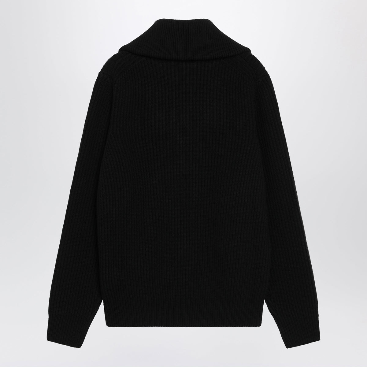 Moncler Black Ribbed Wool Jumper Men MONCLER