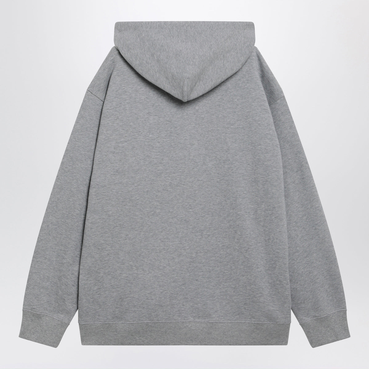 Valentino Melange Gray Hoodie With Vlogo Embroidery Men VALENTINO