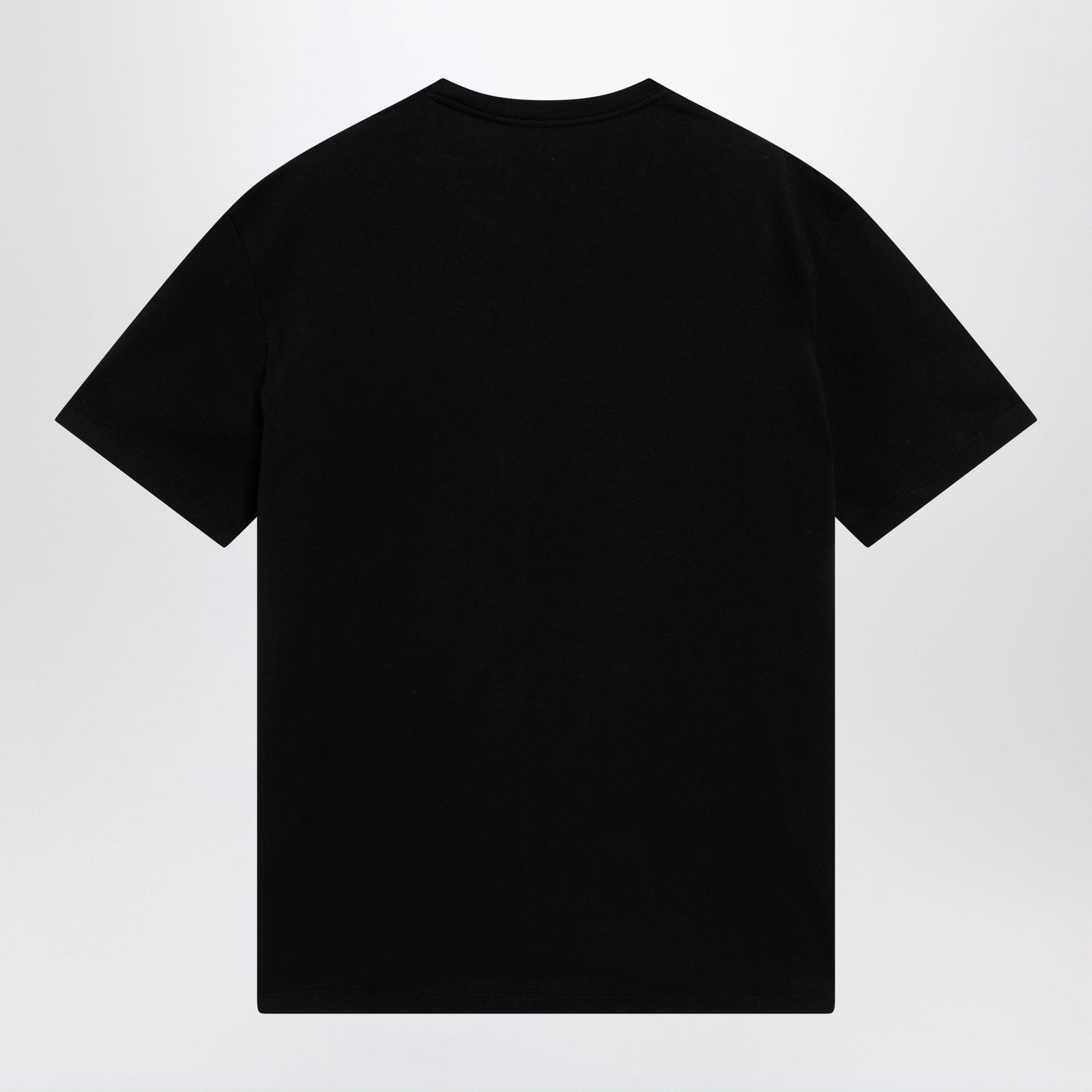 Valentino Black Cotton T-Shirt With Vlogo Embroidery Men VALENTINO