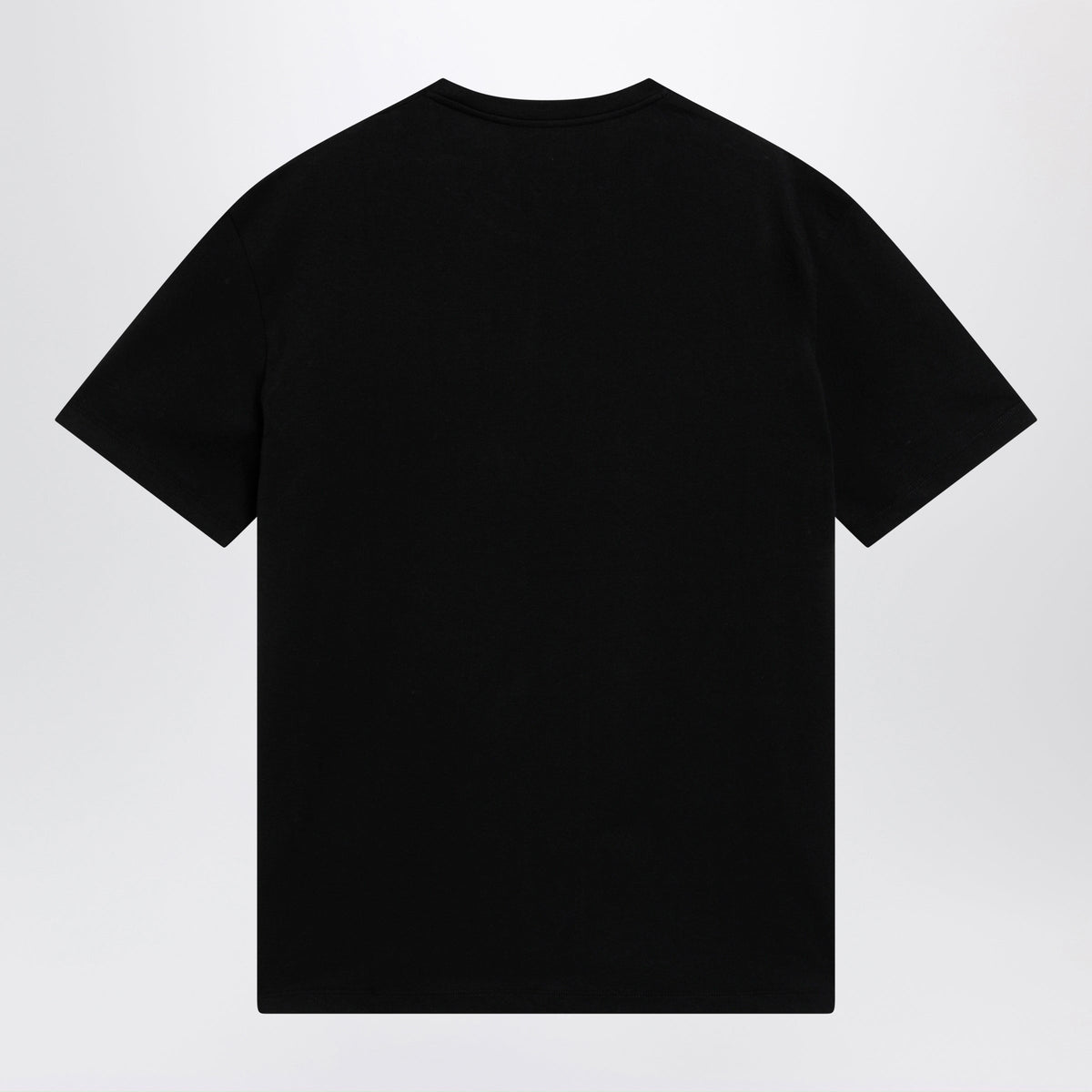 Valentino Black Cotton T-Shirt With Vlogo Embroidery Men VALENTINO