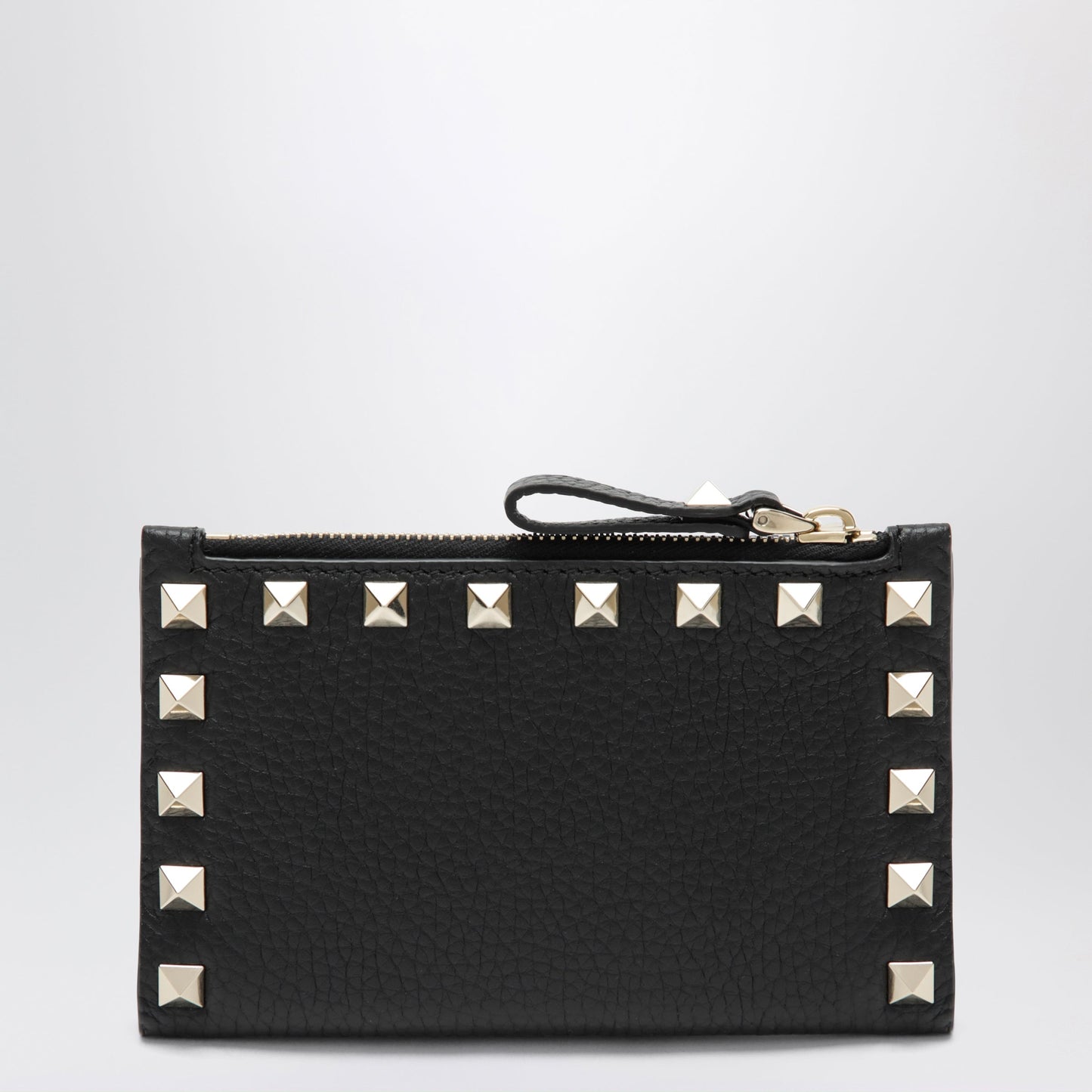 Valentino Garavani Rockstud Wallet In Black Leather Women VALENTINO GARAVANI